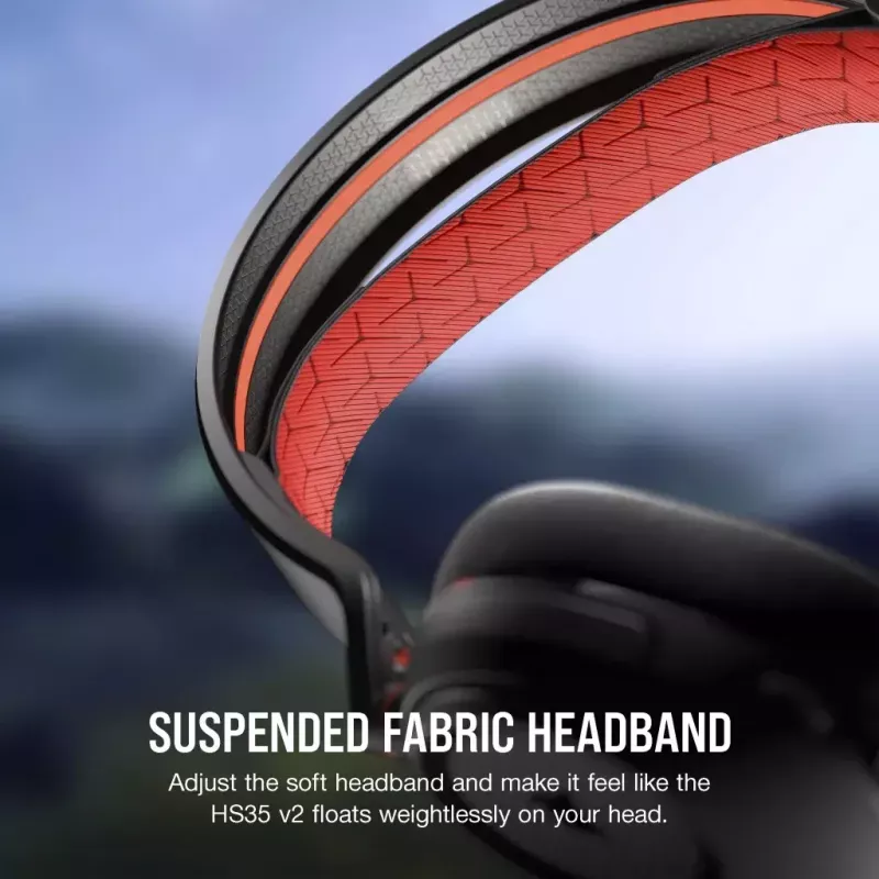 Corsair HS35 v2 bedrade gaming headset, rood