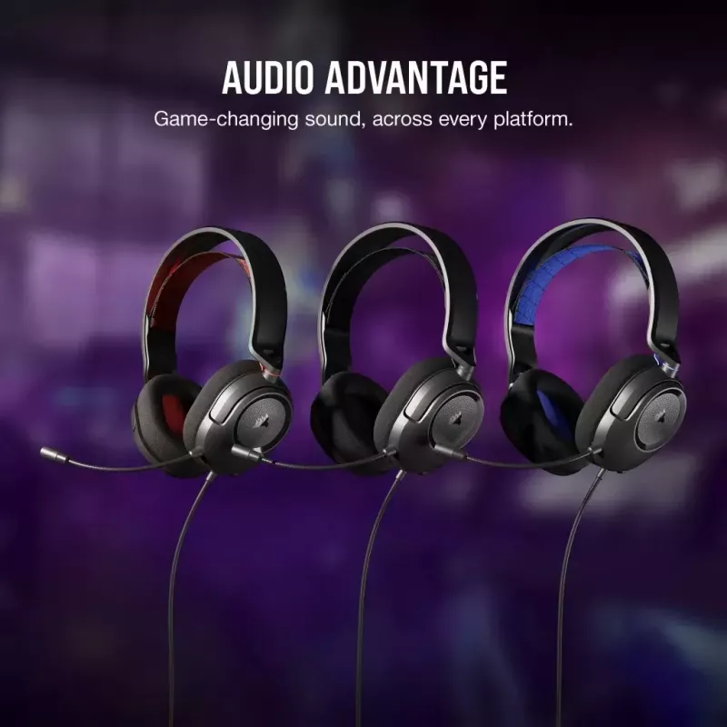 Corsair HS35 v2 bedrade gaming headset, rood