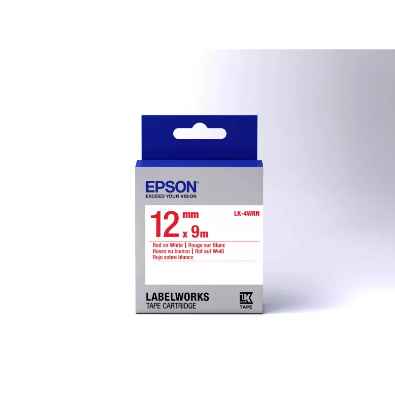 Epson labelcartridge Standard LK-4WRN Rood/Wit 12 mm (9 m)