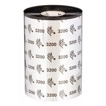 Zebra 3200 Wax-hars-thermotransferlint 450 m Zwart