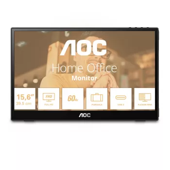 AOC 16T3EA draagbare tv/monitor zwart 39,6 cm (15,6 inch) 1920 x 1080 pixel