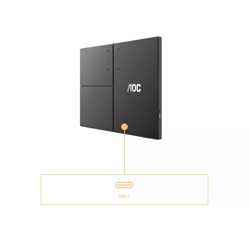 AOC 16T3EA draagbare tv/monitor zwart 39,6 cm (15,6 inch) 1920 x 1080 pixel