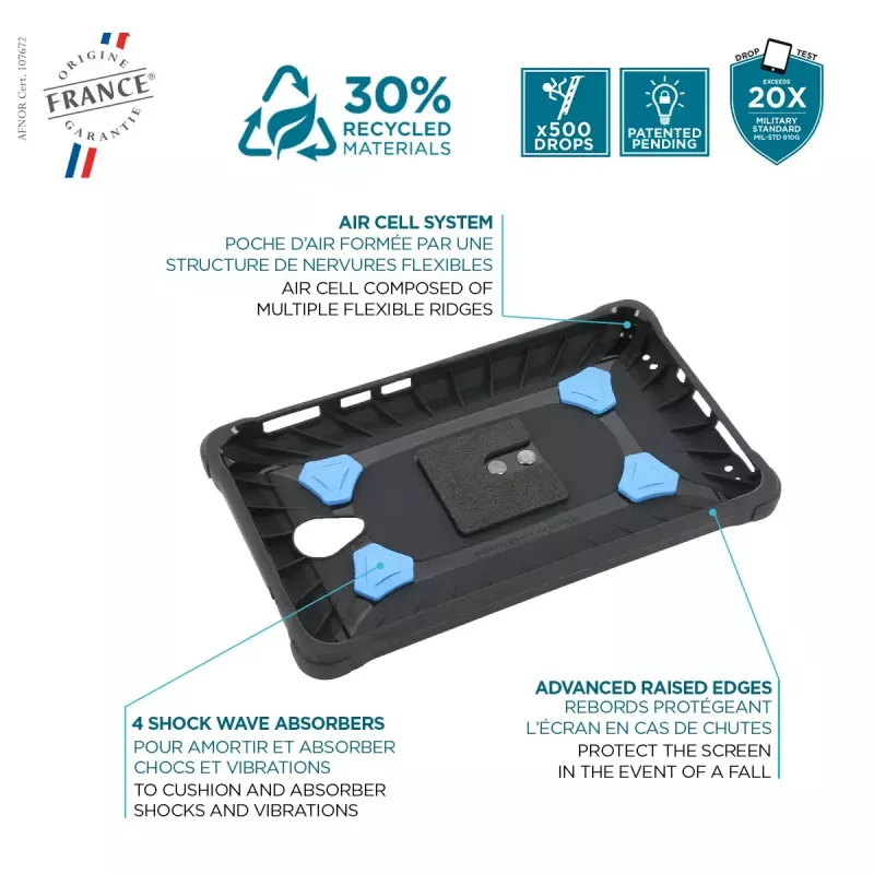 Case Mobilis Galaxy Tab Active5 8'' hoes 360° draaibaar handlus standaard