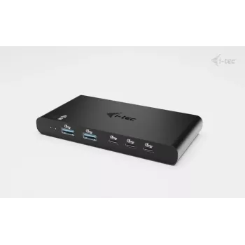 KVM-dockingstation i-tec voor 2 hosts HDMI, USB-C host-interface, PD 2×100W, 4K@60Hz, 2×USB-A