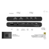 KVM-dockingstation i-tec voor 2 hosts HDMI, USB-C host-interface, PD 2×100W, 4K@60Hz, 2×USB-A