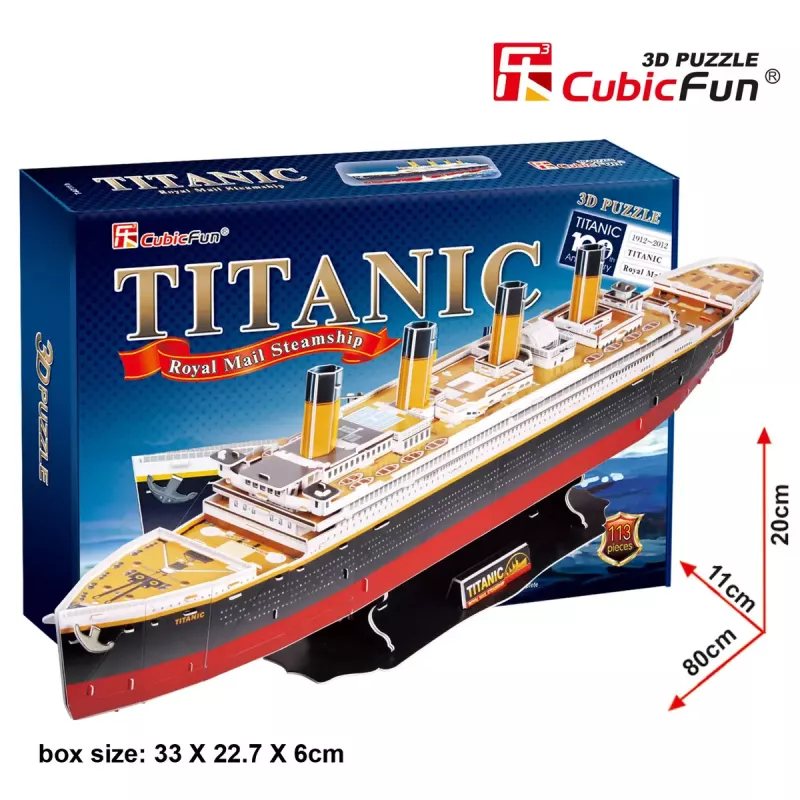 CubicFun T4011H Titanic Big 3D-puzzel, 113 stukjes