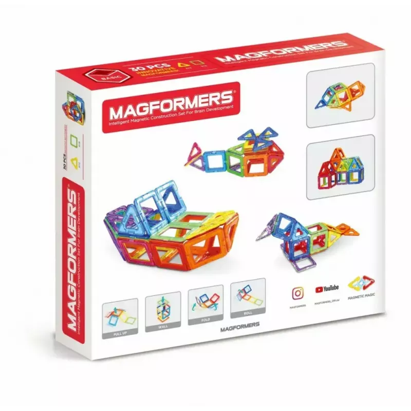 Magformers Magnetic Blocks Basic 30-delig set van MAGFORMERS — 30-delige magnetische constructiespeelgoed