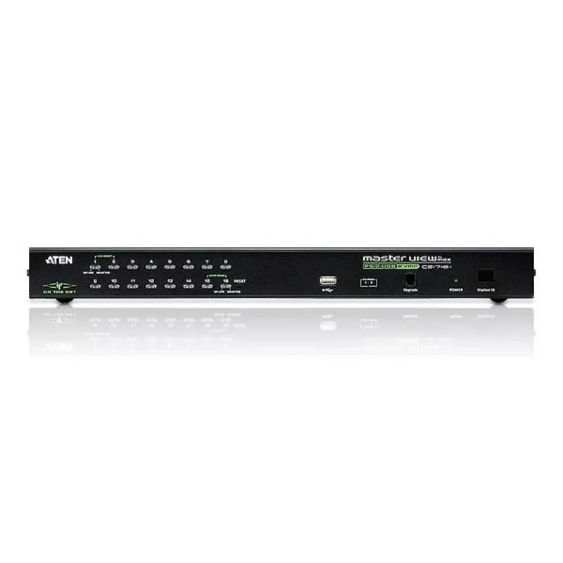 ATEN 16-poorts USB/PS/2 VGA KVM over IP-switch met USB-periferieaansluiting