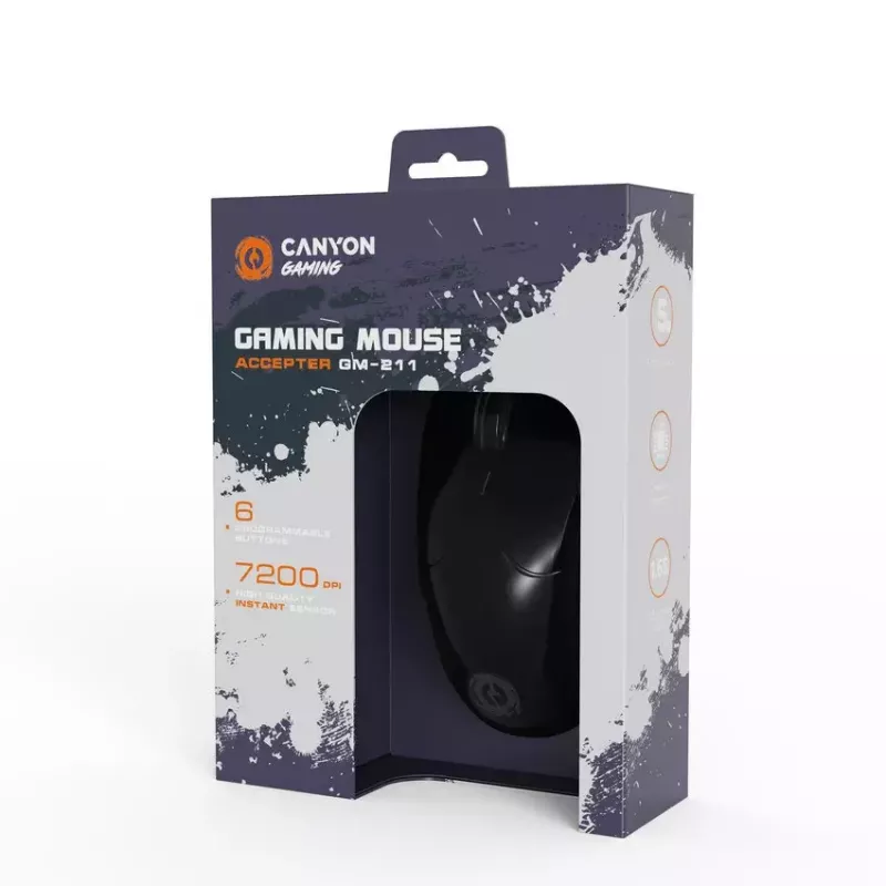 Muis Canyon Gaming Accepter RGB-achtergrondverlichting CND-SGM211 USB