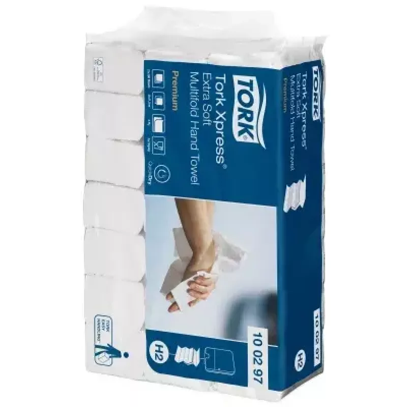 Papieren handdoekjes Tork 100297 wit