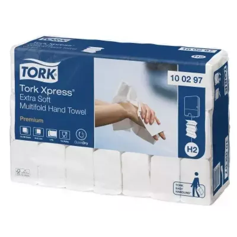 Papieren handdoekjes Tork 100297 wit