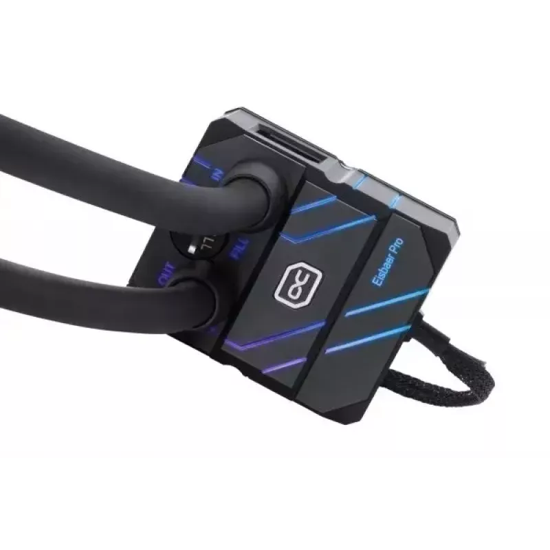 Vloeistofkoelingsset Alphacool Pro Aurora 420 CPU AIO 14 cm zwart wit