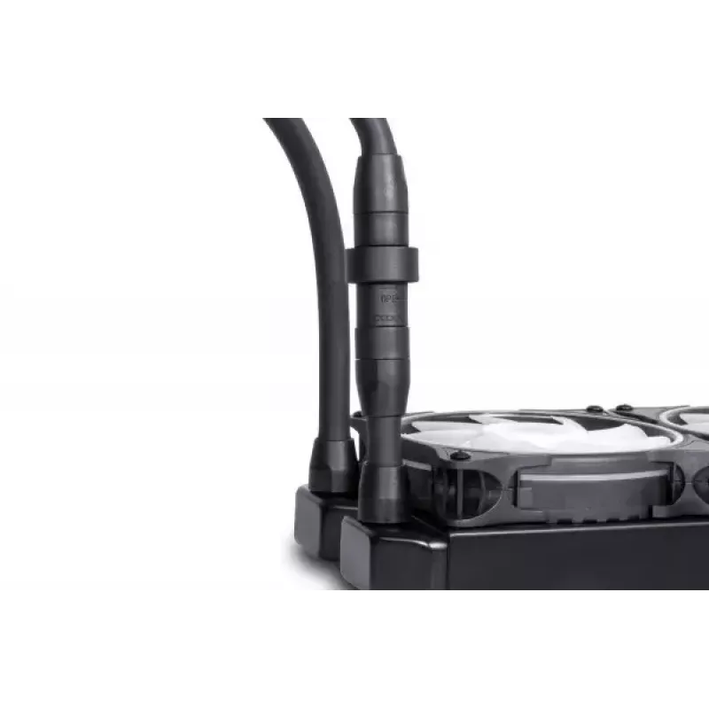Vloeistofkoelingsset Alphacool Pro Aurora 420 CPU AIO 14 cm zwart wit