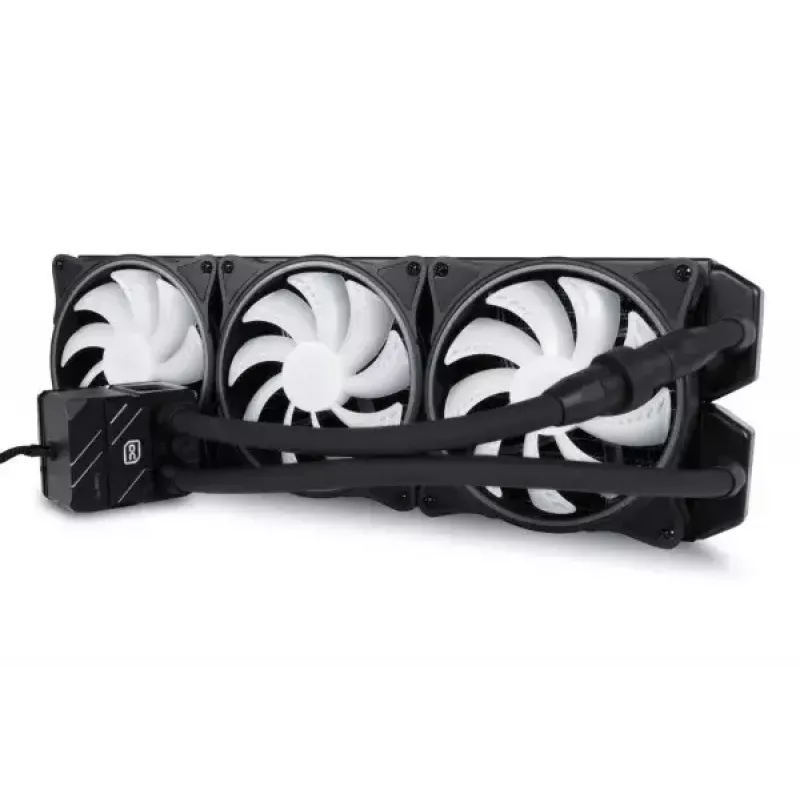 Vloeistofkoelingsset Alphacool Pro Aurora 420 CPU AIO 14 cm zwart wit