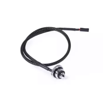 Temperatuursensor Alphacool 17597 messing zwart chroom 18mm 17mm