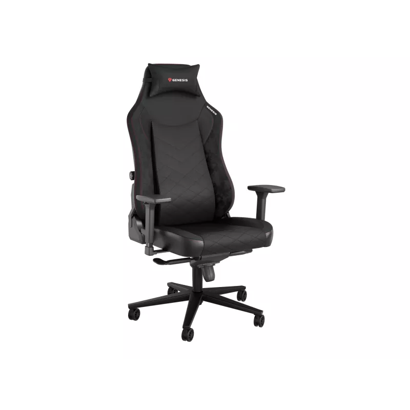 Gevoerde stoel GENESIS NITRO 890 G2 gevoelde rugleuning zwart hoogte 127-134 cm