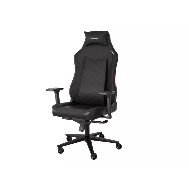 Gevoerde stoel GENESIS NITRO 890 G2 gevoelde rugleuning zwart hoogte 127-134 cm