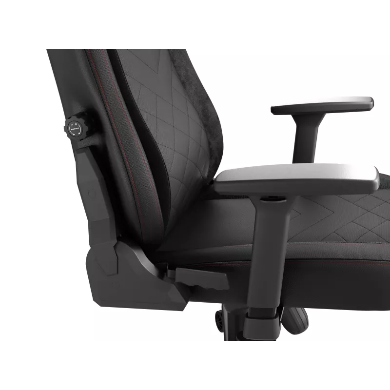 Gevoerde stoel GENESIS NITRO 890 G2 gevoelde rugleuning zwart hoogte 127-134 cm