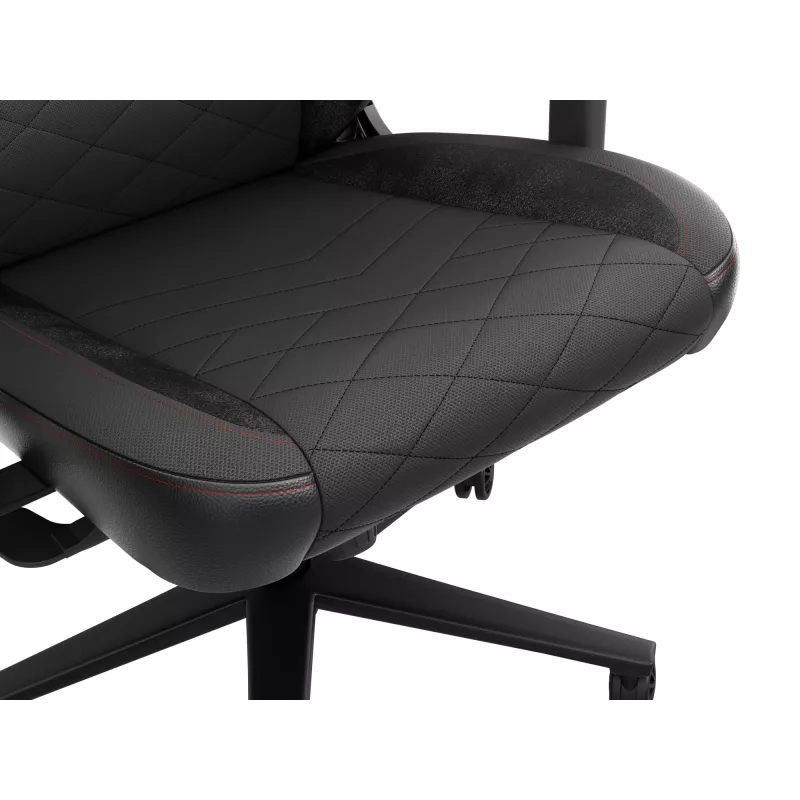 Gevoerde stoel GENESIS NITRO 890 G2 gevoelde rugleuning zwart hoogte 127-134 cm