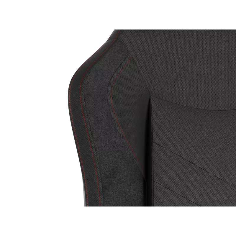 Gevoerde stoel GENESIS NITRO 890 G2 gevoelde rugleuning zwart hoogte 127-134 cm