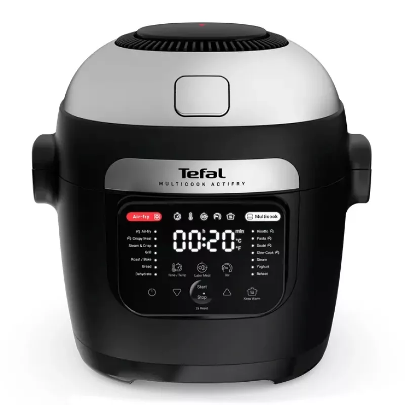 Multicooker Tefal Multicook Actifry MY741CF0, 6 L, 1334 W, roestvrij staal/zwart