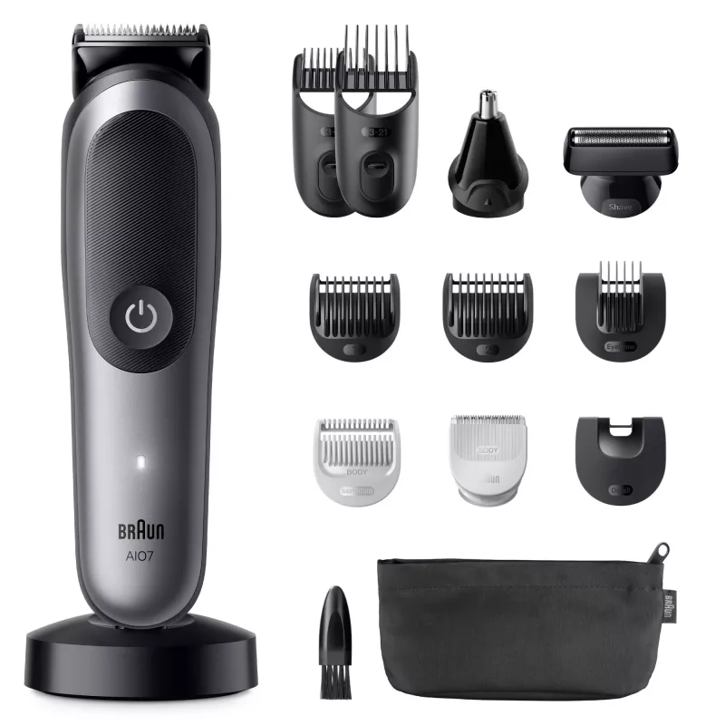 Braun All-in-One Series 7 AIO7560 multigroomer-set, zwart/grijs