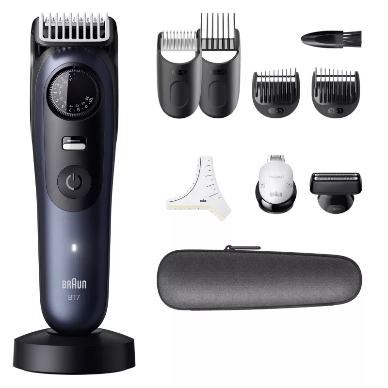 Braintrimmer Braun BeardTrimmer 7 BT7540 0,5-20 mm batterij zwart blauw
