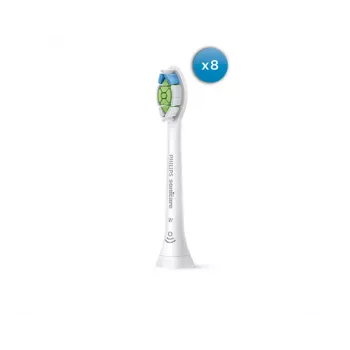 Tandenborstelopzetstukken Philips HX6068/87 Optimal White, 8 stuks, wit, middelharde borstelharen, vervangingsinterval 3 maanden