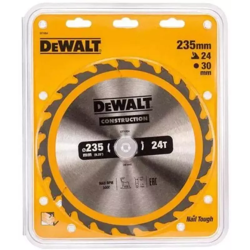 DeWALT DT1954 cirkelzaagblad, 235 x 30 mm, 24T