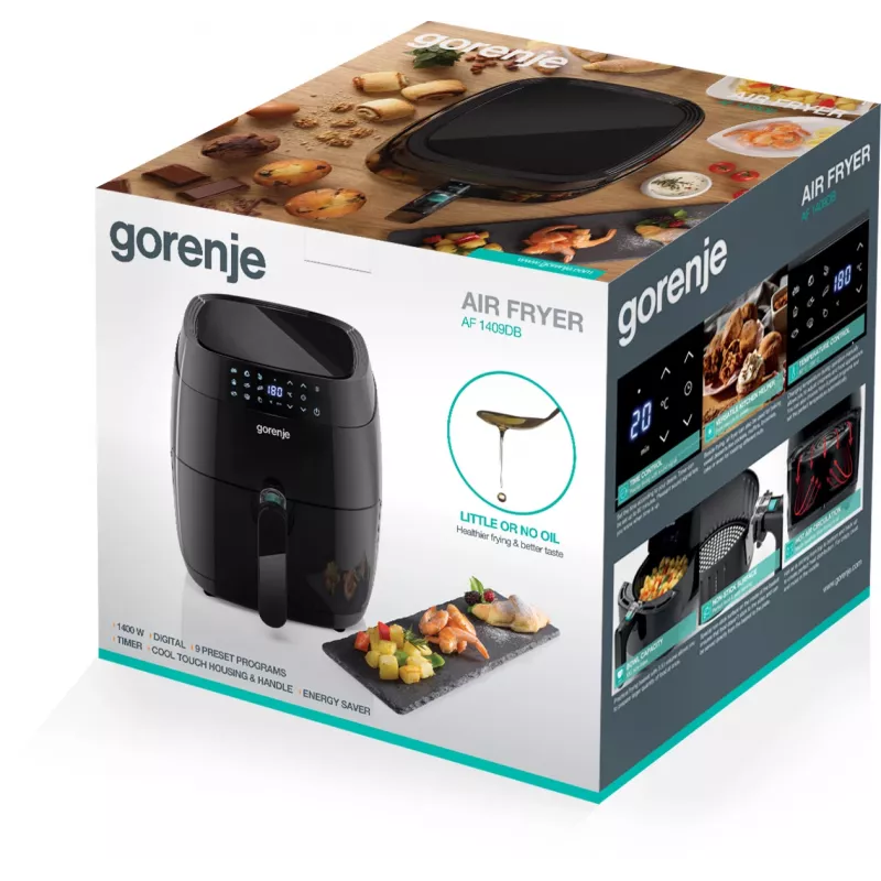 Gorenje AF1409DB heteluchtfriteuse, 3,5 L, 1400 W, zwart