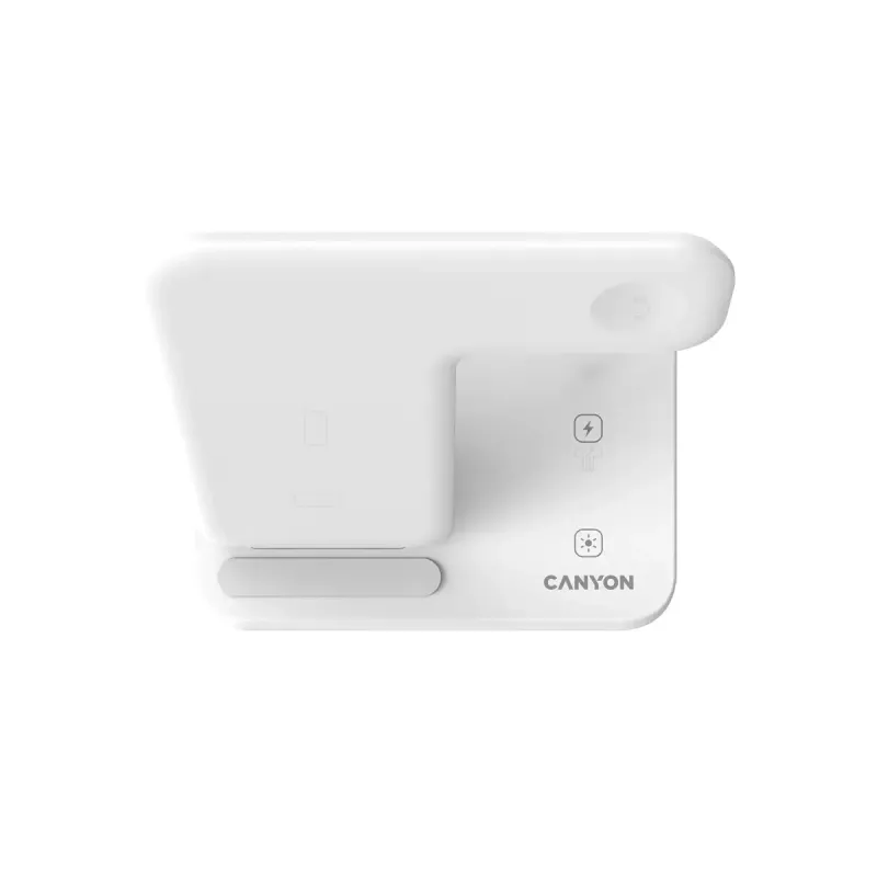CANYON WS-303 3-in-1 Qi draadloze oplaadstandaard, 15 W, wit (CNS-WCS303W)