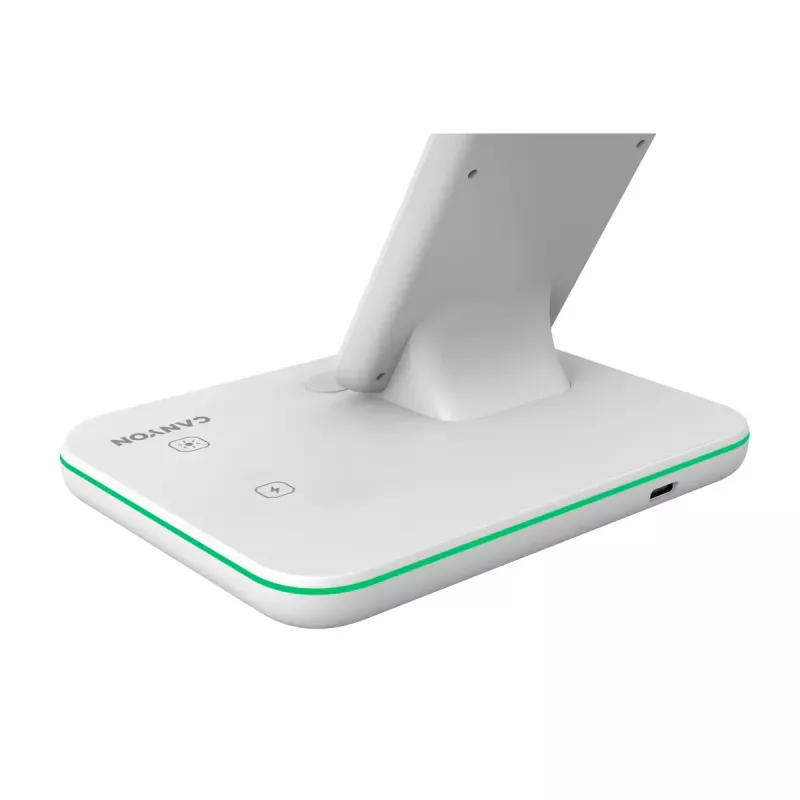 CANYON WS-303 3-in-1 Qi draadloze oplaadstandaard, 15 W, wit (CNS-WCS303W)