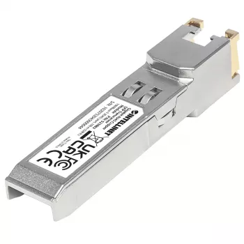 Intellinet Transceiver-module optisch, Gigabit RJ45 koper SFP, 1000Base-T (RJ45) poort, 100 m, MSA-conform, compatibel met Cisco GLC-T, Ethernet, glasvezel, drie jaar garantie