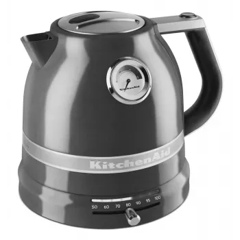 Elektrische waterkoker KITCHENAID 5KEK1522EMS — 1,5 L, 2400 W, roestvrij staal, 7 temperatuurinstellingen