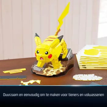 4D Build, Pokémon Pikachu 3D-modelbouwpakket, Pokémon-figuur, Kanto First Partner Collection, bureaudecoratie, 201 onderdelen, voor kinderen vanaf 12 jaar