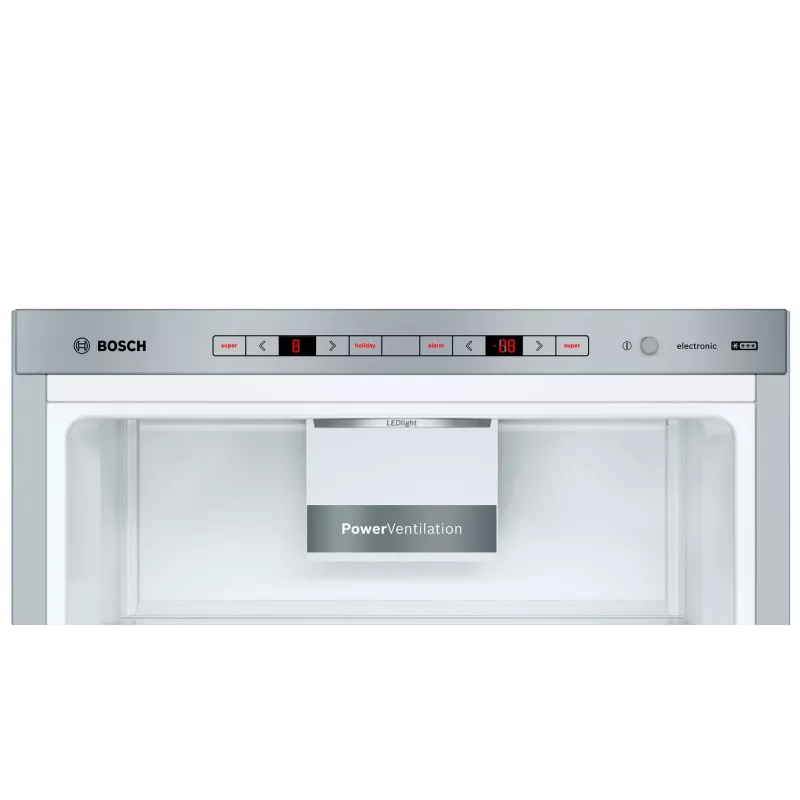 Bosch Serie 6 KGE39AICA koel-vriescombinatie, vrijstaand, 343 l (249 l + 94 l), 201 cm, energieklasse C, roestvrij staal