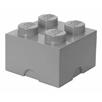 Opbergsteen-box room copenhagen LEGO Storage Brick 4 grijs RC40031740, stapelbare speelgoed- en opbergbak