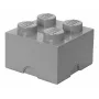 Opbergsteen-box room copenhagen LEGO Storage Brick 4 grijs RC40031740, stapelbare speelgoed- en opbergbak