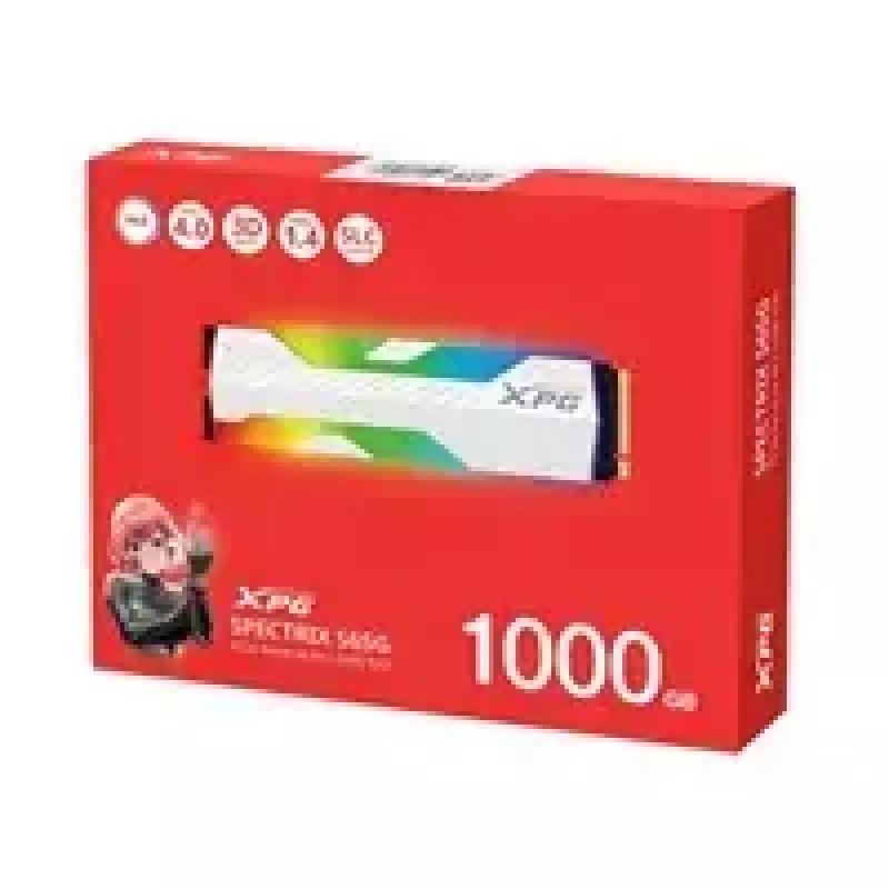 ADATA XPG Spectrix S65G 1 TB M.2 2280 SSD, PCIe 4.0 x4, lezen 6000 MB/s, schrijven 4000 MB/s, aluminium