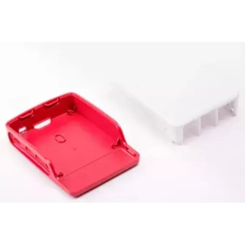 Raspberry Pi RB-CaseP4+06W officiële behuizing voor Raspberry Pi 4B, ABS-kunststof, rood/wit
