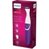 Bikinitrimmer Philips Essential BRT383/15, 3 lengtestanden, AA-batterij, 120 min gebruiksduur, wit/paars