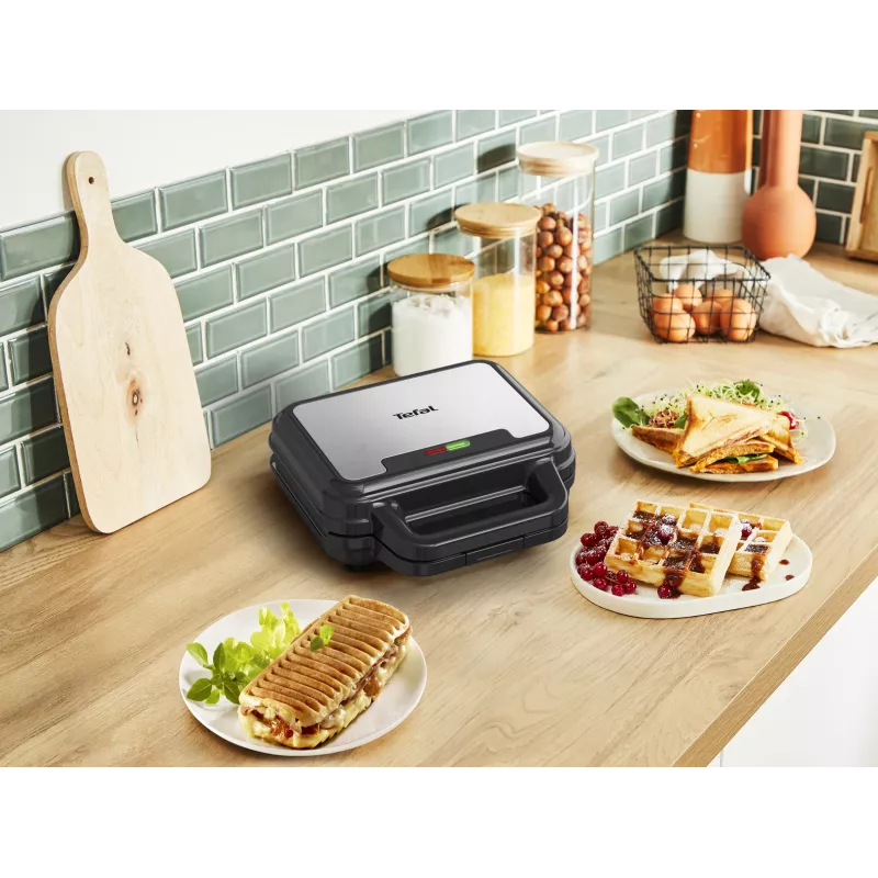 Tefal SW383D10 sandwichmaker 700 W zwart, rvs