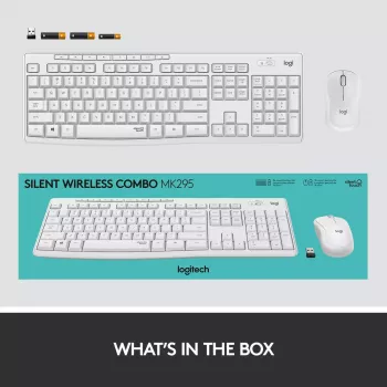 Draadloze toetsenbord- en muiscombinatie Logitech MK295 Silent