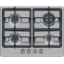 Inbouw-gaskookplaat Bosch Serie 4 PGH6B5K90, 4 zones RVS, 60 cm, draaiknoppen, wokbrander