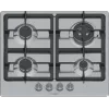 Inbouw-gaskookplaat Bosch Serie 4 PGH6B5K90, 4 zones RVS, 60 cm, draaiknoppen, wokbrander
