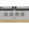 Inbouw-gaskookplaat Bosch Serie 4 PGH6B5K90, 4 zones RVS, 60 cm, draaiknoppen, wokbrander