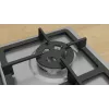 Inbouw-gaskookplaat Bosch Serie 4 PGH6B5K90, 4 zones RVS, 60 cm, draaiknoppen, wokbrander