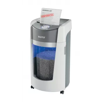 Leitz IQ OptiMax Office microsnij-papiervernietiger veiligheidsniveau P5 35L - wit