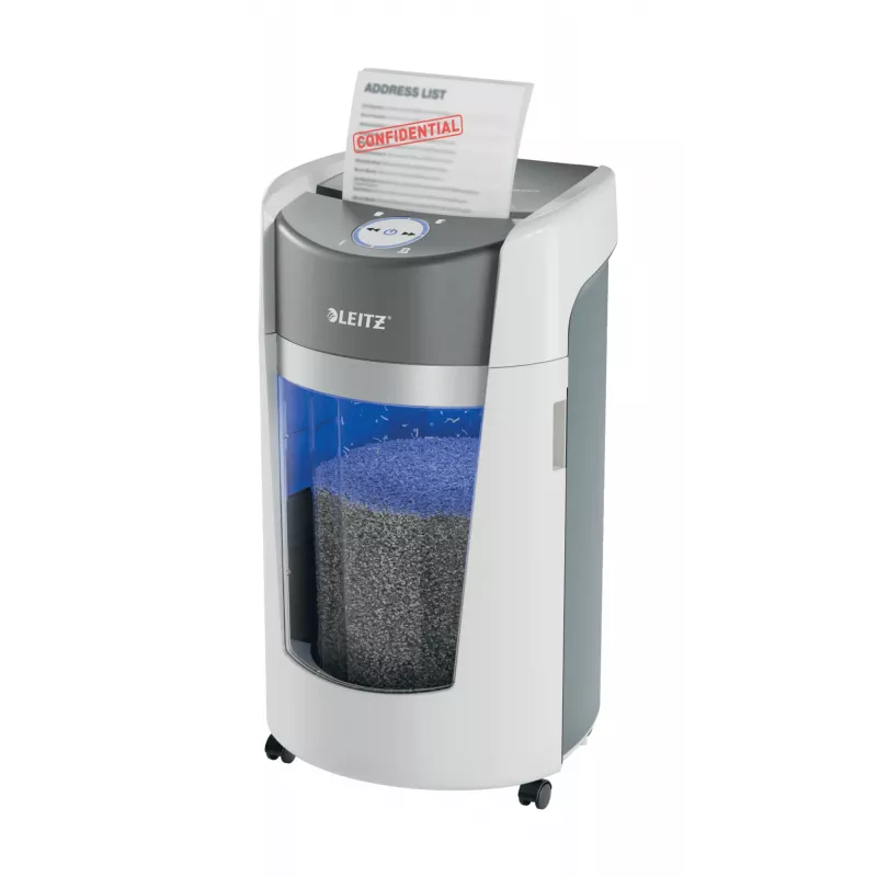 Leitz IQ OptiMax Office microsnij-papiervernietiger veiligheidsniveau P5 35L - wit