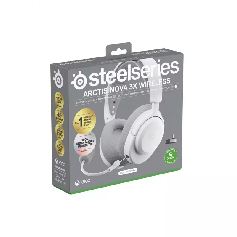SteelSeries Arctis Nova 3X draadloze headset, Xbox, wit